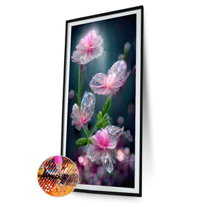 Water Drop Flowers 40*70CM(Canvas) Full Round Drill Diamond Painting