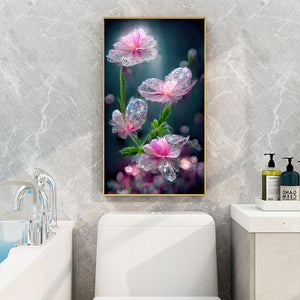 Water Drop Flowers 40*70CM(Canvas) Full Round Drill Diamond Painting