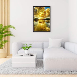 Golden Sky And Clouds 40*70CM(Canvas) Full Square Drill Diamond Painting