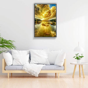 Golden Sky And Clouds 40*70CM(Canvas) Full Square Drill Diamond Painting