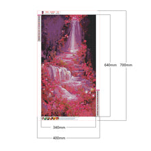 Load image into Gallery viewer, Pink Flower Waterfall 40*70CM(Canvas) Full Square Drill Diamond Painting
