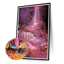 Load image into Gallery viewer, Pink Flower Waterfall 40*70CM(Canvas) Full Square Drill Diamond Painting
