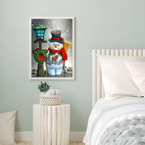 Christmas Snowman 30*40CM(Canvas) Full Round Drill Diamond Painting