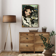 Load image into Gallery viewer, Wolf And Girl 30*40CM(Canvas) Full Round Drill Diamond Painting
