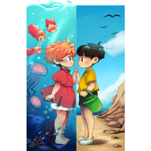 Load image into Gallery viewer, Ponyo On The Cliff 30*50CM(Canvas) Full Round Drill Diamond Painting

