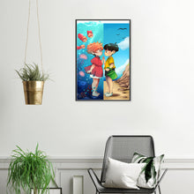 Load image into Gallery viewer, Ponyo On The Cliff 30*50CM(Canvas) Full Round Drill Diamond Painting
