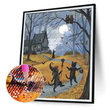 Load image into Gallery viewer, Three Black Cats 30*40CM(Canvas) Full Round Drill Diamond Painting
