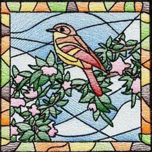 Framed Bird Embroidery 40*40CM(Canvas) Full Square Drill Diamond Painting