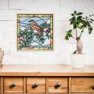 Framed Bird Embroidery 40*40CM(Canvas) Full Square Drill Diamond Painting