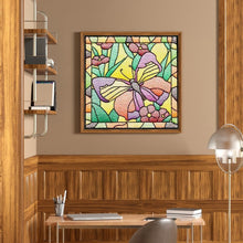 Load image into Gallery viewer, Framed Butterfly Embroidery 40*40CM(Canvas) Full Square Drill Diamond Painting
