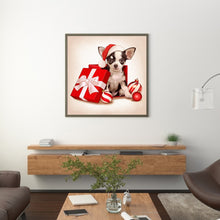 Load image into Gallery viewer, Christmas Gift Chihuahua 30*30CM(Canvas) Full Round Drill Diamond Painting
