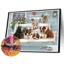 Load image into Gallery viewer, Cat And Dog Party 50*40CM(Canvas) Full Round Drill Diamond Painting
