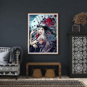 Illustrated Girl 40*50CM(Canvas) Full Round Drill Diamond Painting