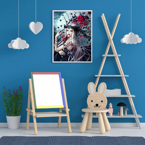 Illustrated Girl 40*50CM(Canvas) Full Round Drill Diamond Painting