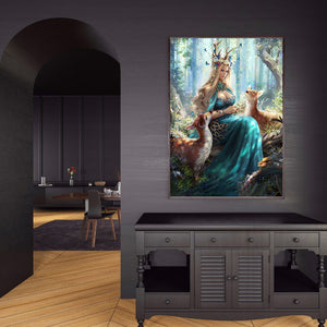 Forest Elk Goddess 40*50CM(Canvas) Full Round Drill Diamond Painting