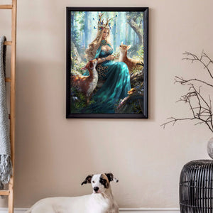 Forest Elk Goddess 40*50CM(Canvas) Full Round Drill Diamond Painting
