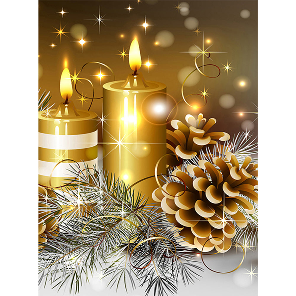 Celebration Candles 40*50CM(Canvas) Full Round Drill Diamond Painting