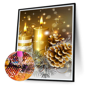 Celebration Candles 40*50CM(Canvas) Full Round Drill Diamond Painting