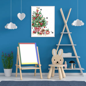 Christmas Atmosphere 30*40CM(Canvas) Partial Special Shaped Drill Diamond Painting