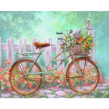 Load image into Gallery viewer, Bicycle In The Garden 50*40CM(Canvas) Full Round Drill Diamond Painting
