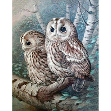 Load image into Gallery viewer, Owl 40*50CM(Canvas) Full Round Drill Diamond Painting
