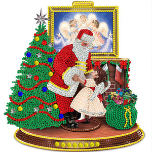 Christmas Santa Claus 30*30CM(Canvas) Partial Special Shaped Drill Diamond Painting