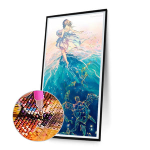 Clear Lake 30*70CM(Canvas) Full Round Drill Diamond Painting