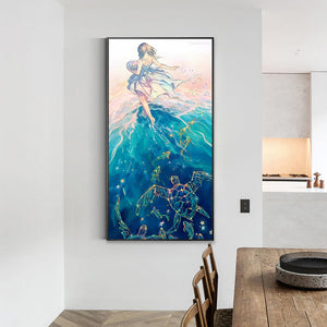 Clear Lake 30*70CM(Canvas) Full Round Drill Diamond Painting