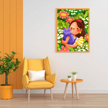 Load image into Gallery viewer, Cartoon Girl 30*40CM(Canvas) Full Round Drill Diamond Painting
