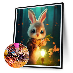 Cute Bunny 30*40CM(Canvas) Full Round Drill Diamond Painting