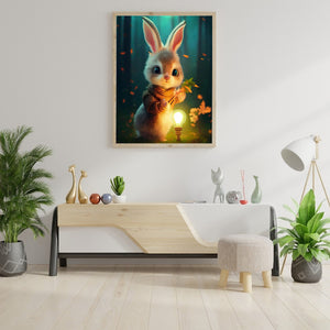 Cute Bunny 30*40CM(Canvas) Full Round Drill Diamond Painting