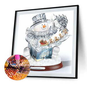 Christmas Snowman 30*30CM(Canvas) Full Round Drill Diamond Painting