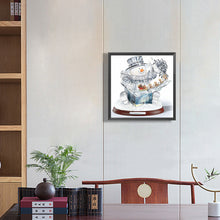 Load image into Gallery viewer, Christmas Snowman 30*30CM(Canvas) Full Round Drill Diamond Painting
