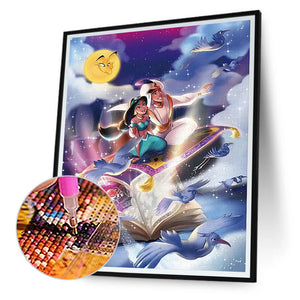Disney'S Aladdin And Princess Jasmine 30*40CM(Canvas) Full Round Drill Diamond Painting