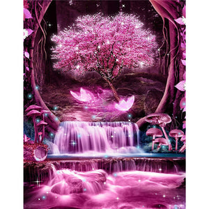 Purple Mood Tree 30*40CM(Canvas) Full Round Drill Diamond Painting