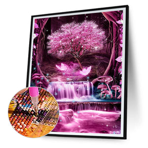 Purple Mood Tree 30*40CM(Canvas) Full Round Drill Diamond Painting
