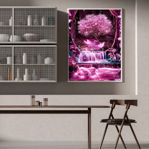 Purple Mood Tree 30*40CM(Canvas) Full Round Drill Diamond Painting