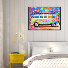 Load image into Gallery viewer, Colorful Bus 50*40CM(Canvas) Full Round Drill Diamond Painting
