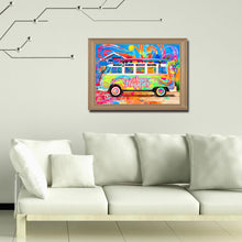 Load image into Gallery viewer, Colorful Bus 50*40CM(Canvas) Full Round Drill Diamond Painting
