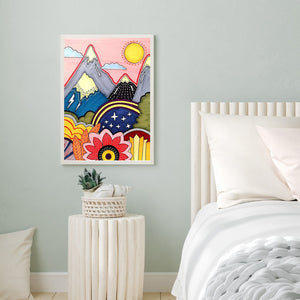 Painted Landscape 30*40CM(Canvas) Full Round Drill Diamond Painting