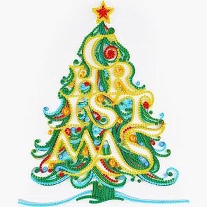 Quilling Christmas Tree 30*30CM(Canvas) Partial Special Shaped Drill Diamond Painting