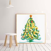 Load image into Gallery viewer, Quilling Christmas Tree 30*30CM(Canvas) Partial Special Shaped Drill Diamond Painting
