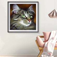 Load image into Gallery viewer, Big-Eyed Cat 30*30CM(Canvas) Full Square Drill Diamond Painting
