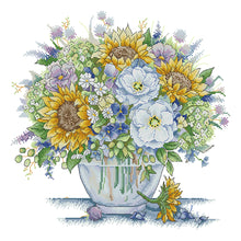 Load image into Gallery viewer, Joy Sunday - Flowers In A Vase - 43*41CM 14CT 2 Stamped Cross Stitch

