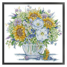 Load image into Gallery viewer, Joy Sunday - Flowers In A Vase - 43*41CM 14CT 2 Stamped Cross Stitch
