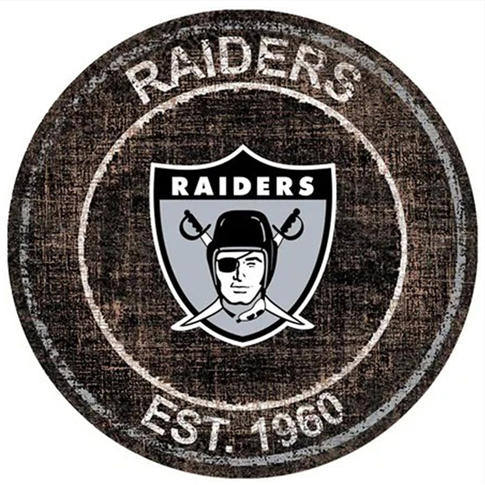 Las Vegas Raiders Football Team 30*30CM(Canvas) Full Round Drill Diamond Painting