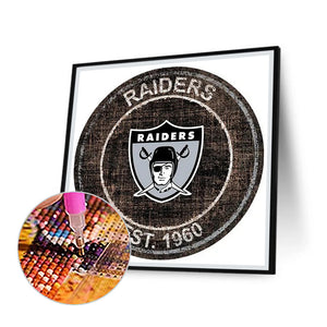 Las Vegas Raiders Football Team 30*30CM(Canvas) Full Round Drill Diamond Painting
