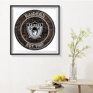 Las Vegas Raiders Football Team 30*30CM(Canvas) Full Round Drill Diamond Painting