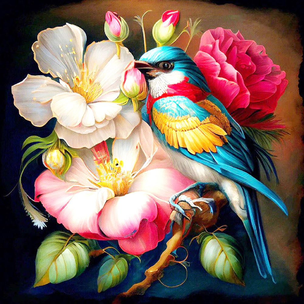 Birdsong And Flowers 40*40CM(Canvas) Full Round Drill Diamond Painting