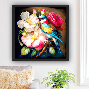 Birdsong And Flowers 40*40CM(Canvas) Full Round Drill Diamond Painting